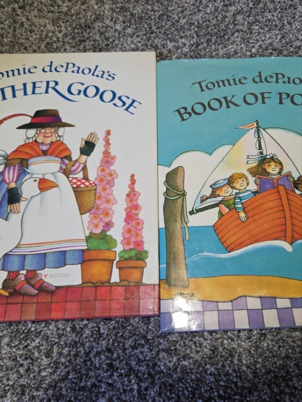 Vintage Tomie dePaola's Mother Goose 1st Ed 1985 Book Of Poems 1st Ed 1988 HC DJ